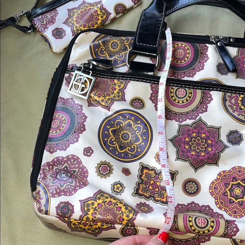Giani Bernini Multicolor Patterned Laptop Bag with Black Handles - Picture 6 of 16